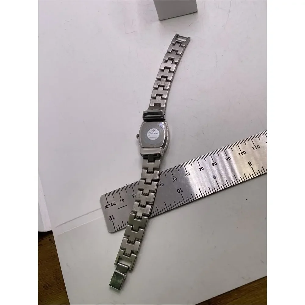 Womens Silver Tone Quartz Watch Works New Battery